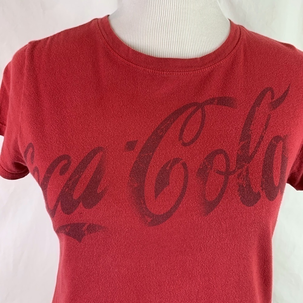 COCA COLA RED SCOOPED NECK SHIRT - Picture 2 of 5